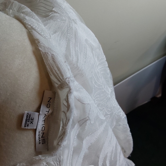 Notations Woman 2 piece tank top Overlay. Chic laced design - Picture 3 of 8